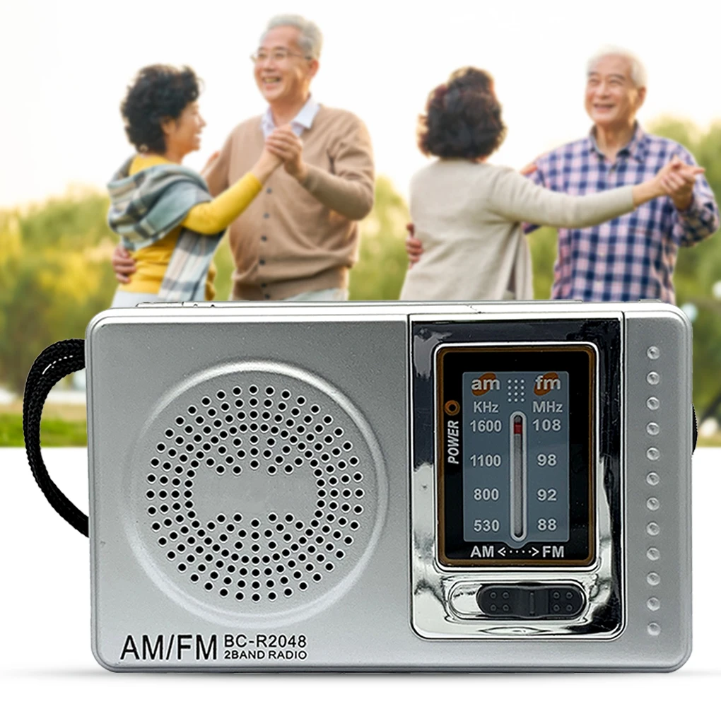 

Portable Digital Radio with Telescopic Antenna Mini Music Media Player Adults Loud Sound Receiver Household Outdoor Indoor Gifts