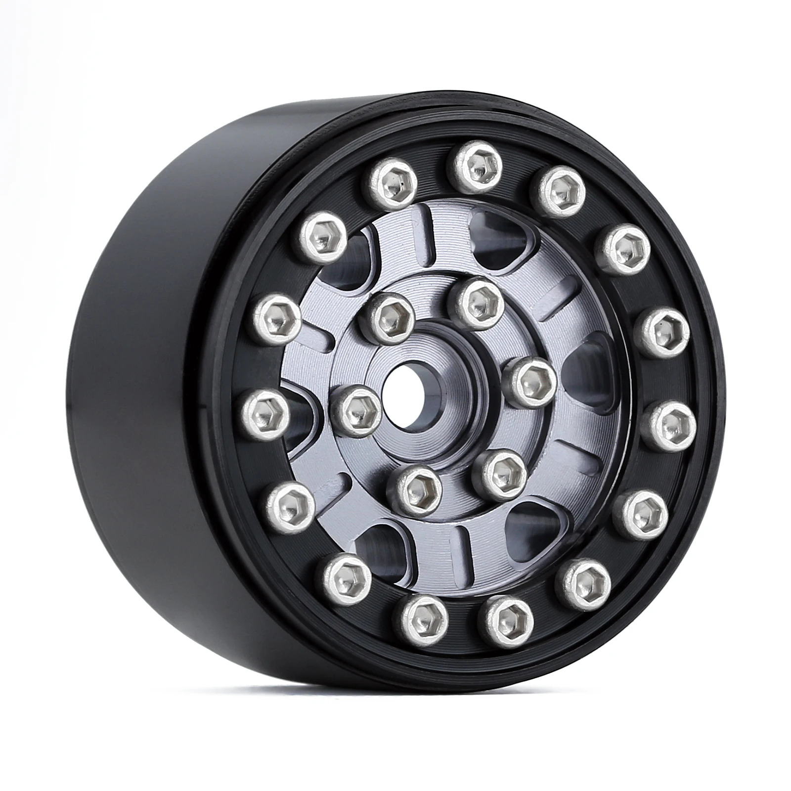 

4Pcs 1.0" CNC Metal Beadlock Rims Wheel Hub for 1/24 Crawler Axial SCX24 90081 Deadbolt AXI00001 AXI00002 Gladiator RC Car Parts