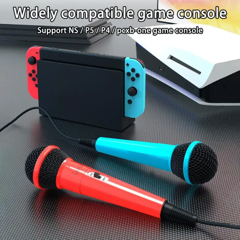 

Wired Microphones For /ps5/switch Anti-interference Multi-process Compatible High-fidelity Game Accessories Audio Adapter Abs