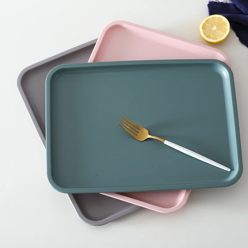 

Exquisite Nordic Multi-Function Rectangular Plastic Serving Tray Kitchen Organizer Home Kitchen Fruit Dessert Tray