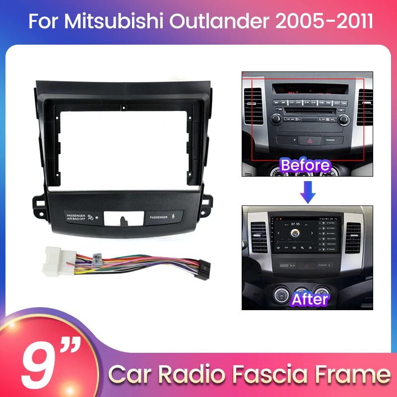 Кронштейн для панели консоли автомобиля Mitsubishi Outlander XL 2 2005-2011 2004-2008 с кабелем.