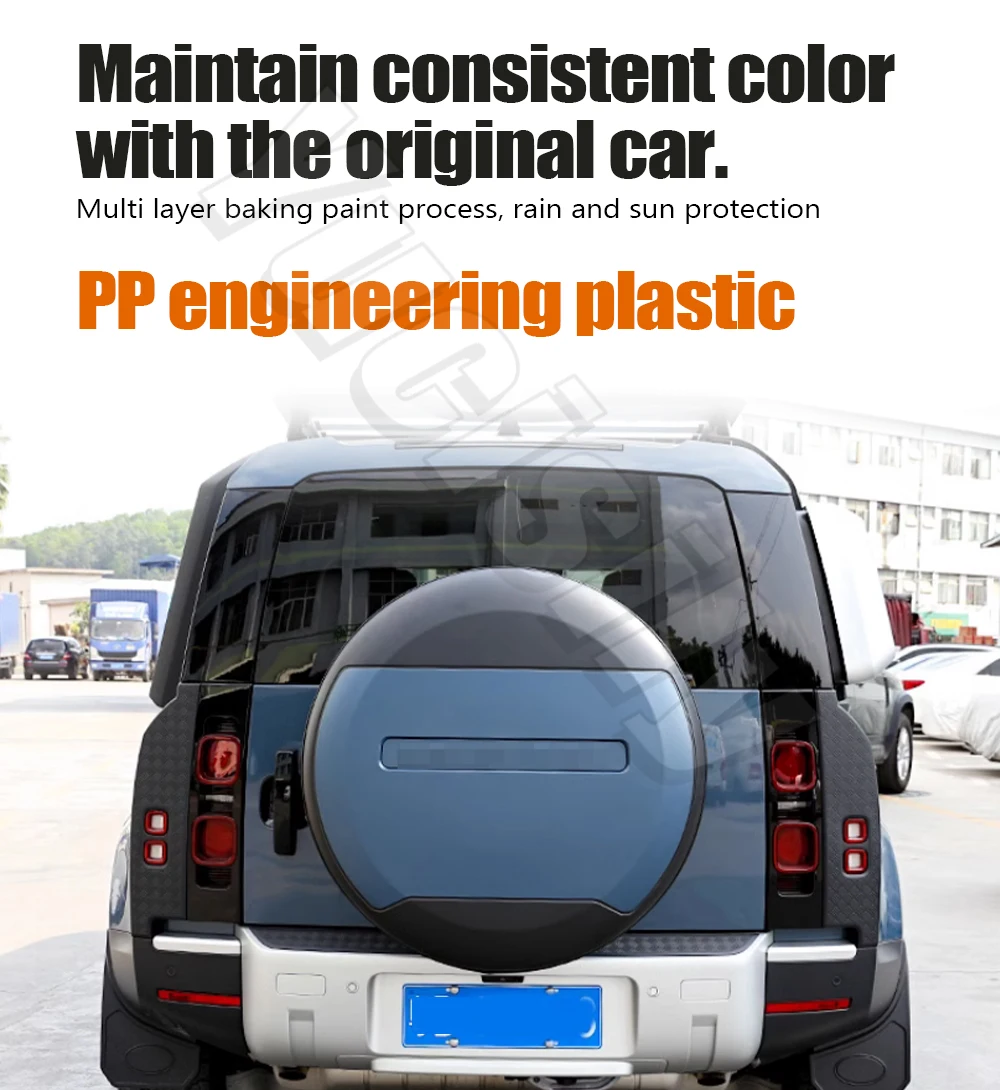 Чехол для запасных шин Tasman Blue Series подходит Land Rover Defender 110 90 130 2020-2024 защитный чехол