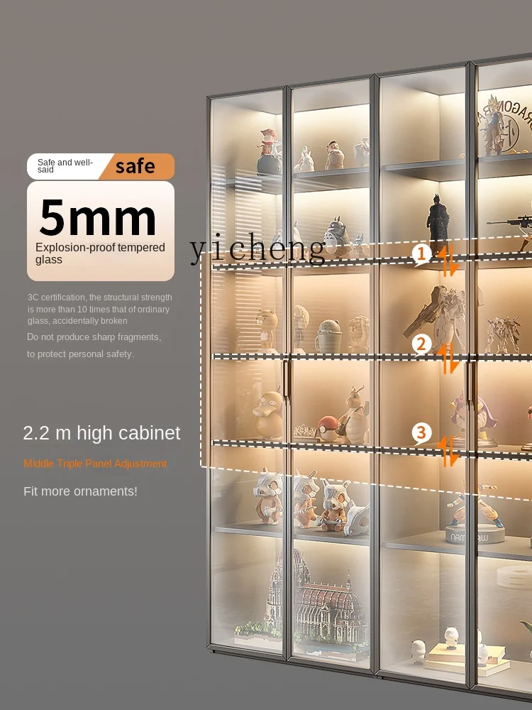 ZC стеклянный дверной шкафчик цельная деревянная конструкция Lego искусственная