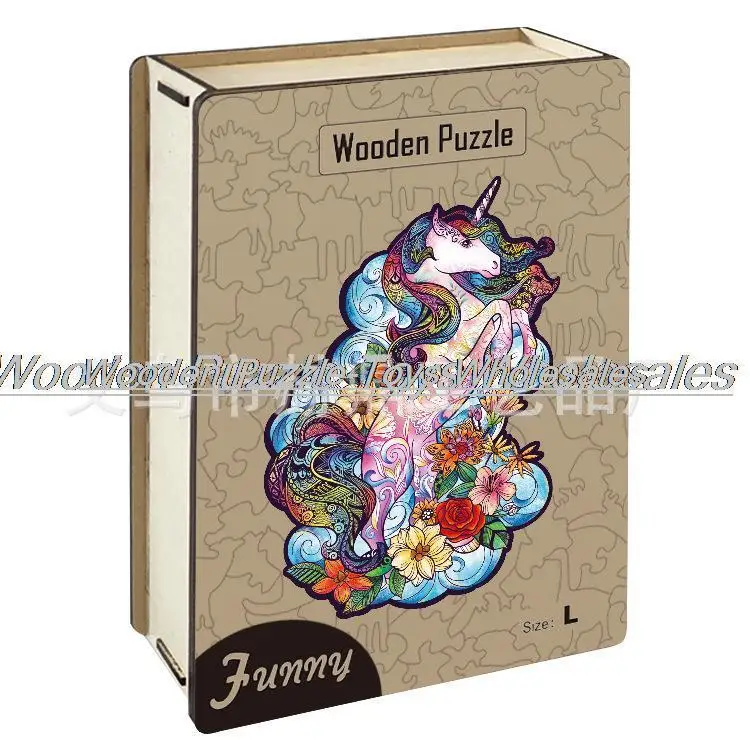 

Wooden jigsaw Puzzle unicorn wooden jigsaw Puzzle 3 d Puzzle Gift Interactive Games Toy For Adults Kids Educational Fabulous
