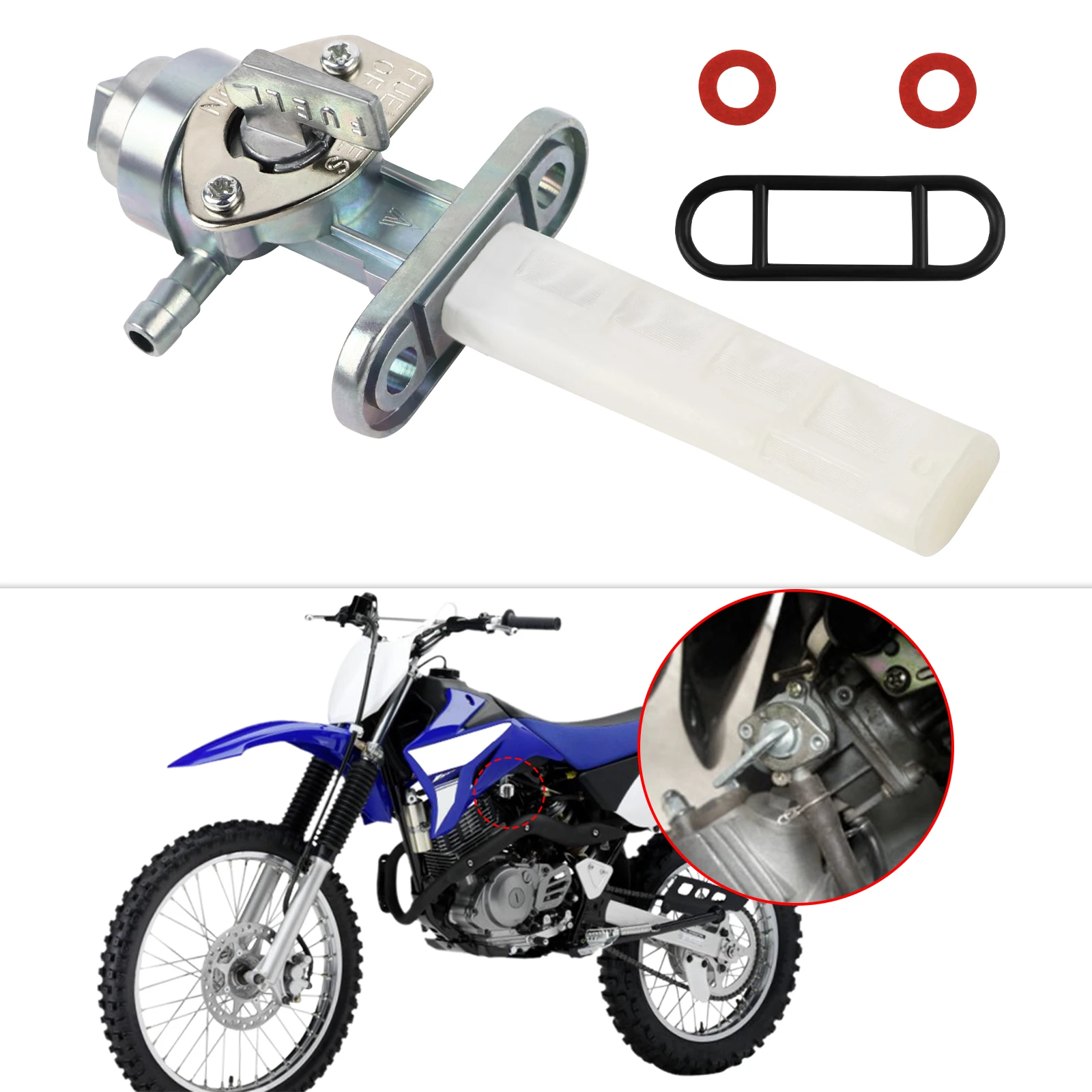 Топливный клапан для бензобака насоса Petcock 34 мм Suzuki TS ZR 50 GP 100 CN 125 DR GN 250 GSX SP 400 GS450 200 |