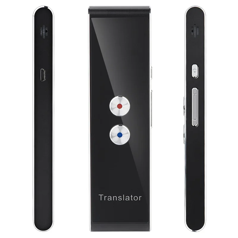 

Переводчик голоса T8, 40 языков, многоязычный мгновенный переводчик, беспроводной 2-полосный переводчик в режиме реального времени, Bluetooth