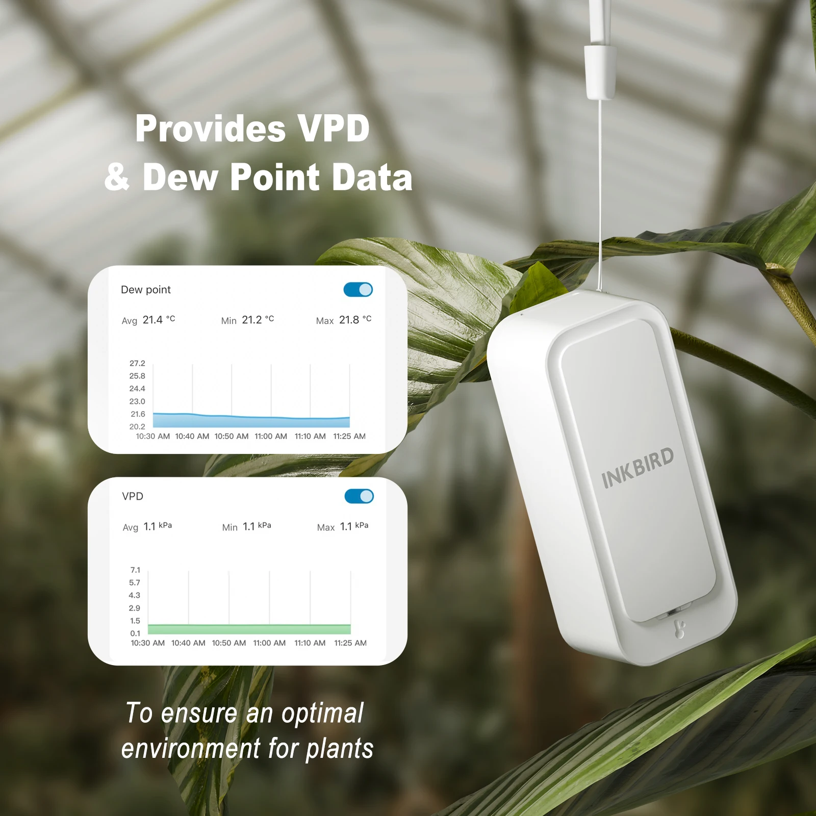 INKBIRD ITH-11-B Wireless Thermo-hygrometer APP Remote Control IP65 Waterproof Bluetooth 5.0 Temperature and Humidity Monitor (art.: 3920cb0955cb3) - 3920cb0955cb3