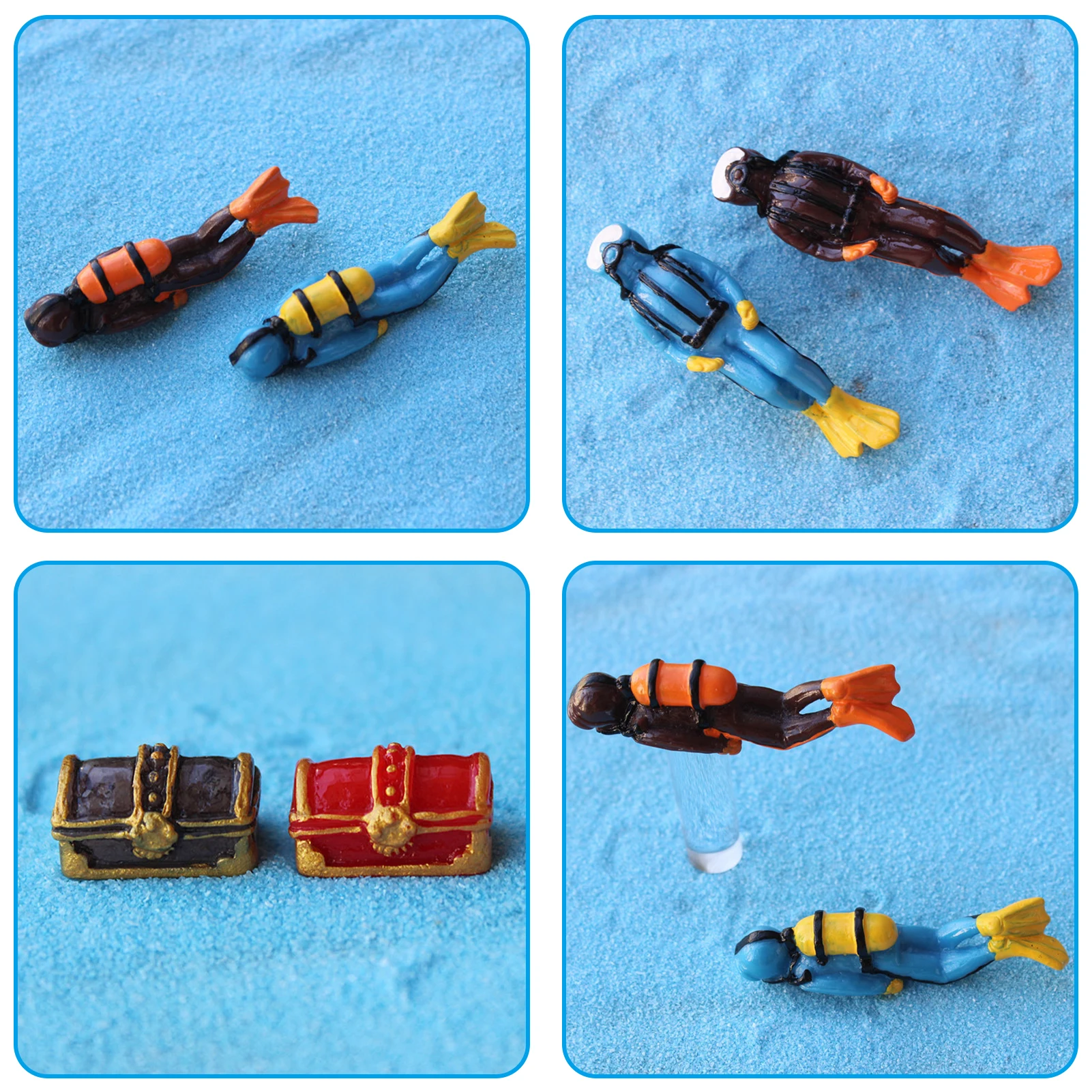 

Aquarium Decoration Miniature Oceans Scene Model Figurine Underwater World Sea Explore Divers Decoration Action Figures Toys