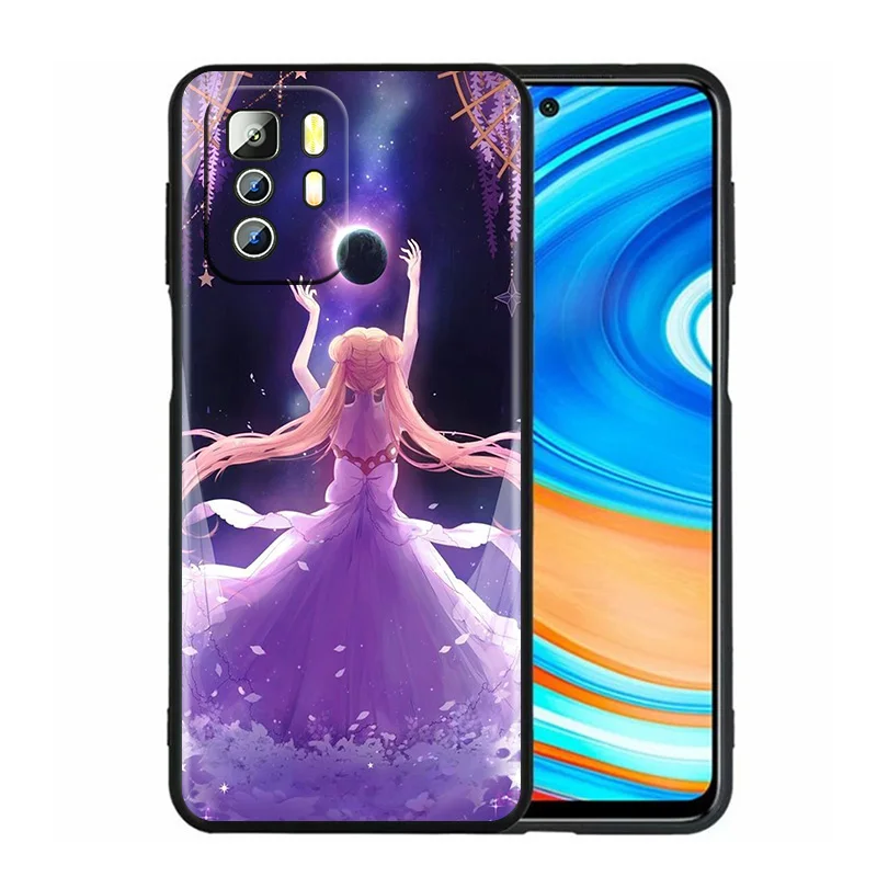 Силиконовый черный мягкий чехол для телефона милый Сейлор Мун Xiaomi Redmi Note 11S 11T 11 10S