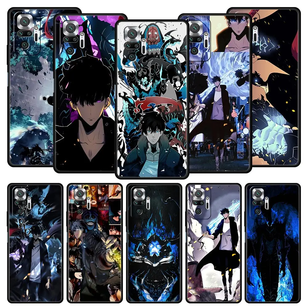 

Solo Leveling Comics Anime Phone Case For Xiaomi Redmi Note 10 11 9 8 Pro 10S 9S 7 8T 9T 9A 8A 9C K40 Gaming 11T 5G Soft Cover