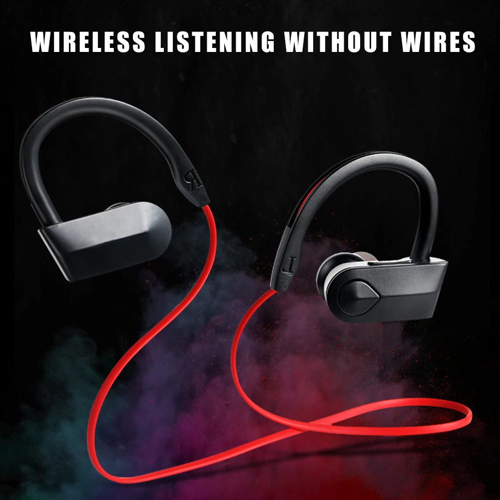 

K98 Earphone with Line Over Ear Sports Bluetooth-Compatible Wireless Earbuds Outer Ear Mount Hook Style In-Ear Headphones DF