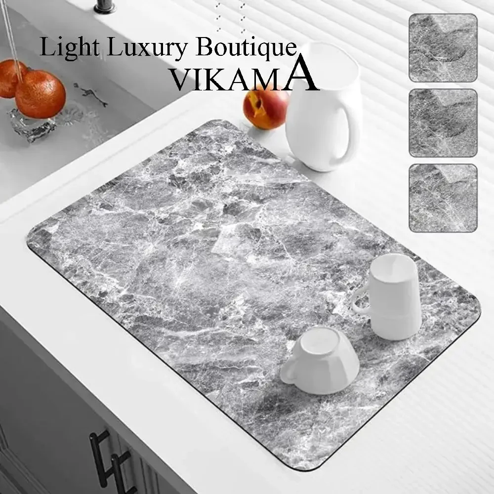 VIKAMA ПВХ Кухонный Сливной Коврик Противоскользящий Впитывающий Из Диатомита Для