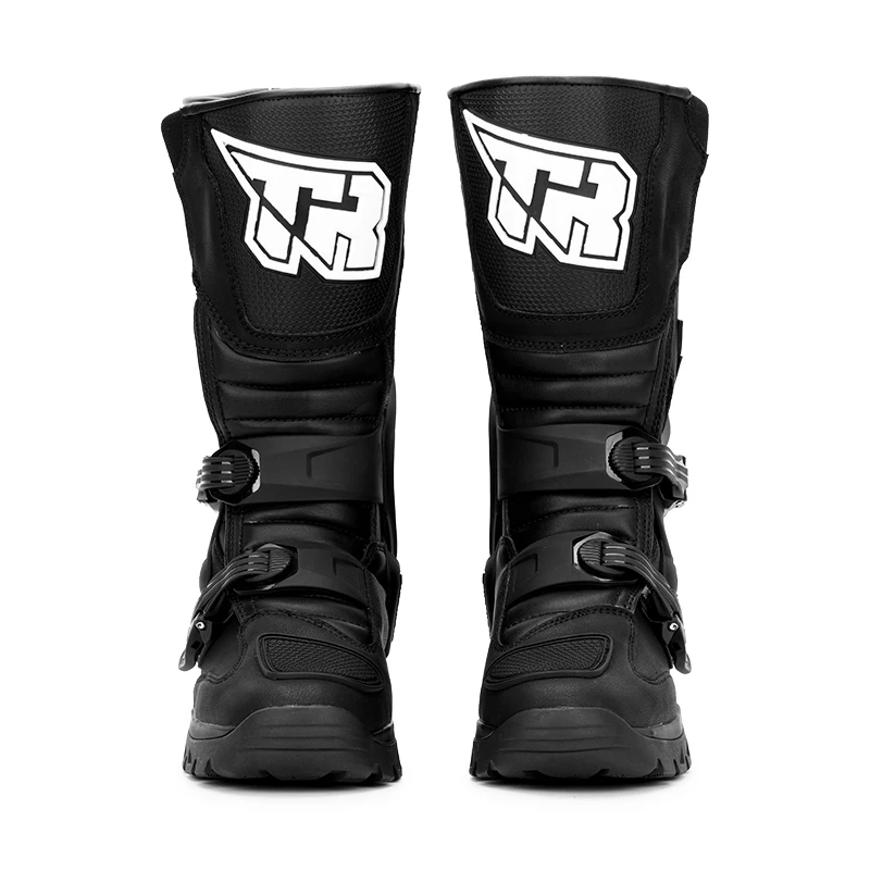 

Водонепроницаемые мотоциклетные ботинки для мужчин и женщин из натуральной кожи для приключений и туризма, противоскользящие защитные всесезонные сертифицированные CE Dura