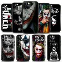 clown the joker for apple iphone 13 12 11 pro 12 13 mini x xr xs max se 6 6s 7 8 plus phone case tpu soft carcasa funda back