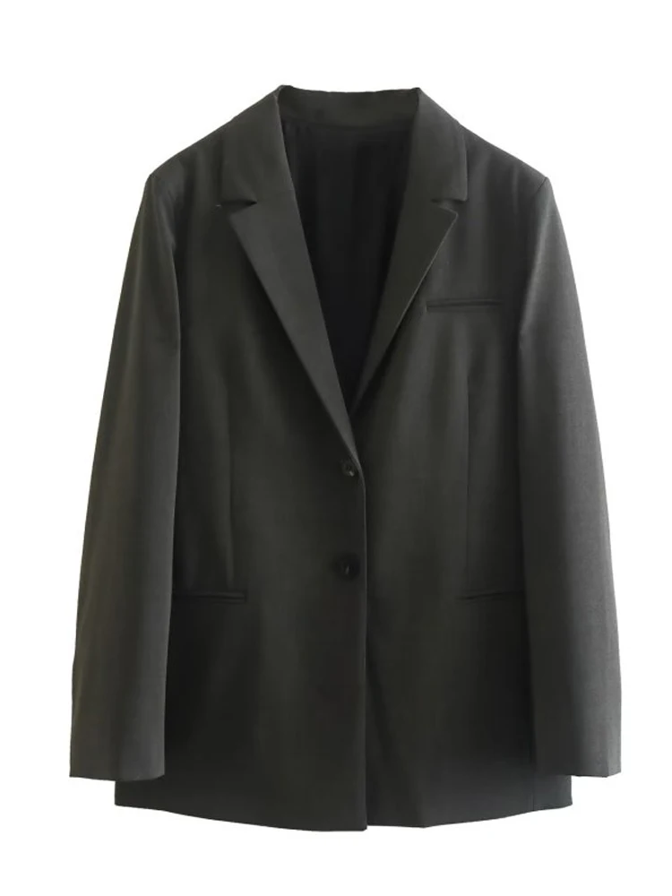 

Casual Loose Blazers Coats Suit 2022 Autumn Women Solid Single Breasted Female Elegant Street OL Blazer Outerwear