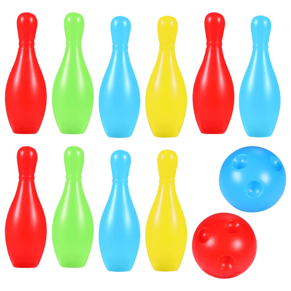 

1 Set of Household Bowling Set Wear-resistant Bowling Plastic Bowling Pin Children