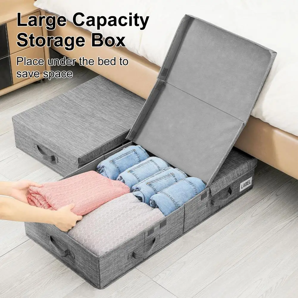 

Useful Handle Design Underbed Storage Bin Damp-proof Clothes Shoes Blanket Underbed Storage Container Organizing