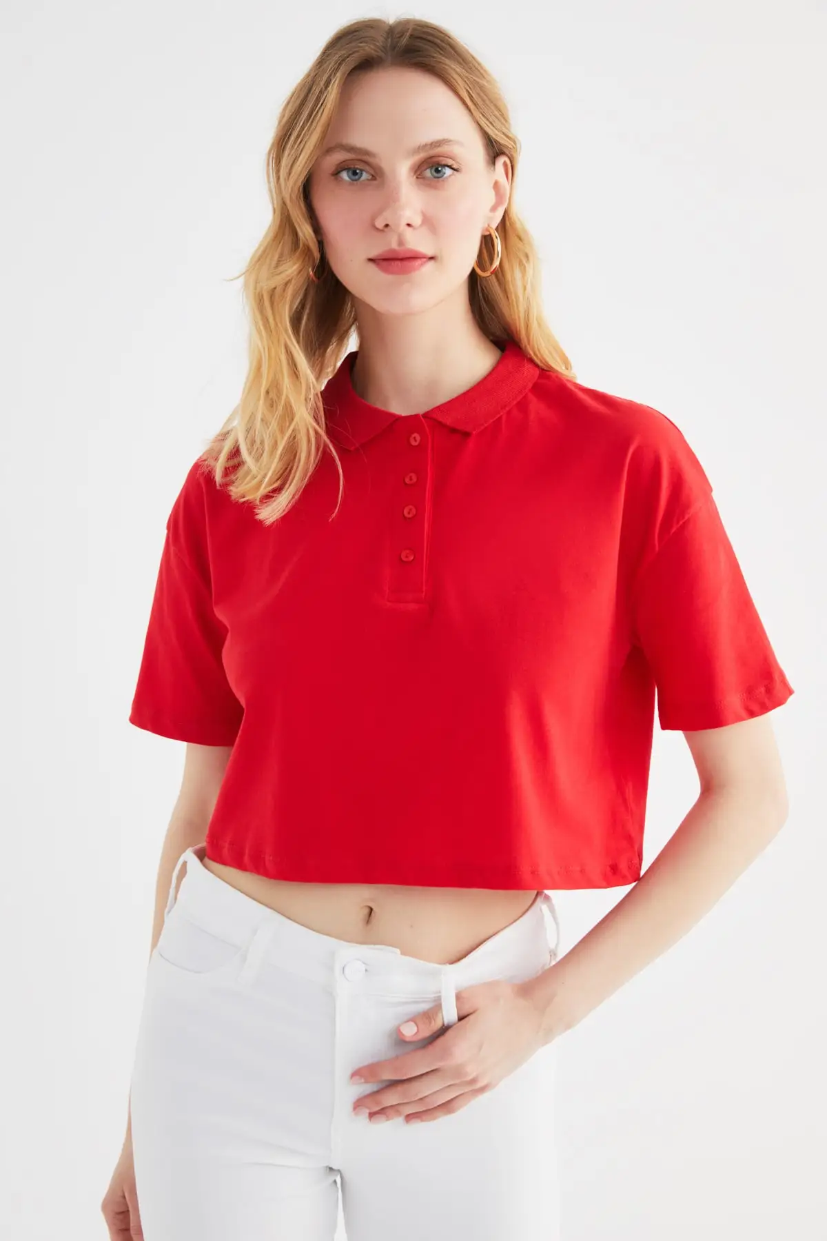 

Trendyol Polo Collar Knitted Blouse TWOSS21BZ2037