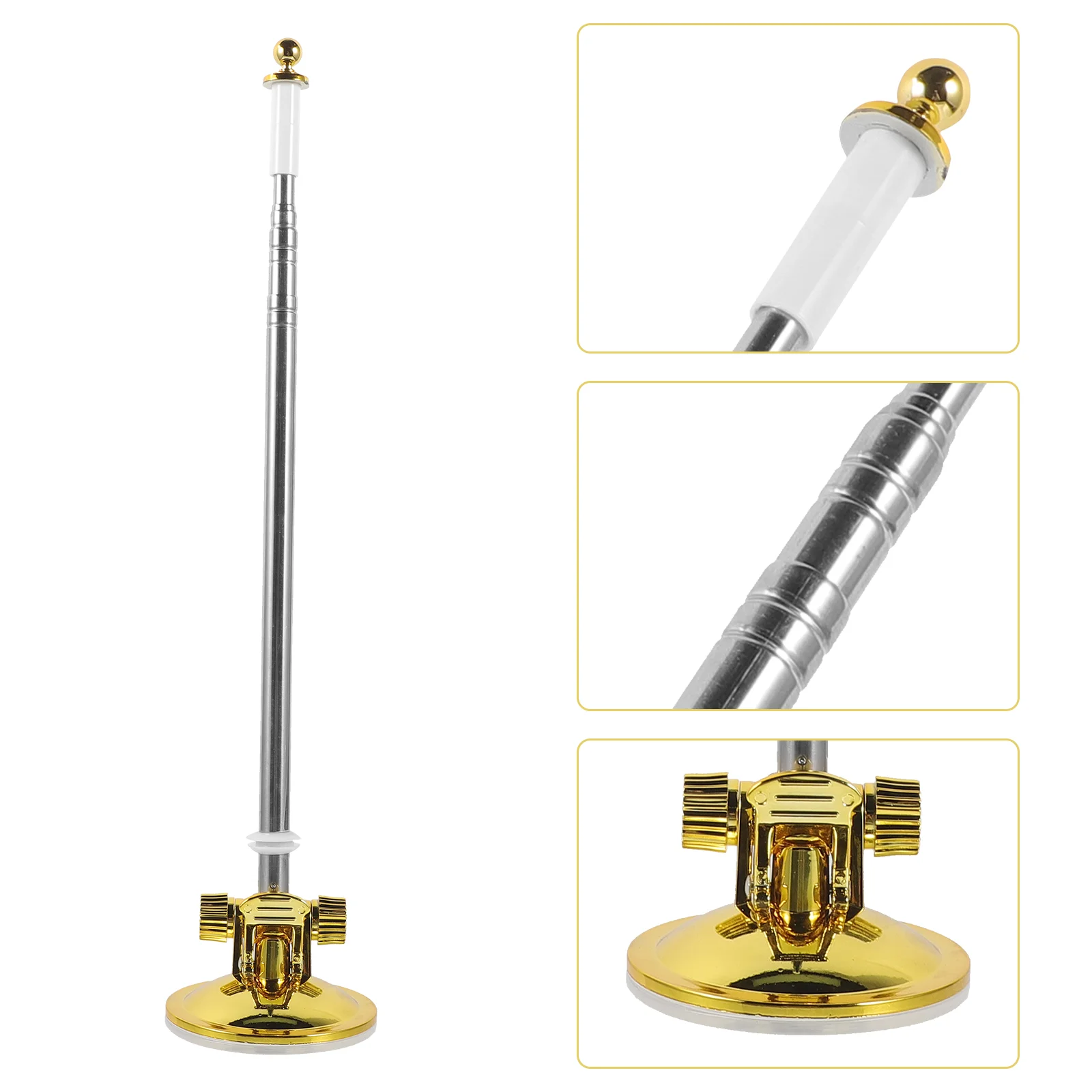 

Suction Cup Flagpole Holder Adjustable Bracket Durable Car Sucker Metal Stainless Steel Base