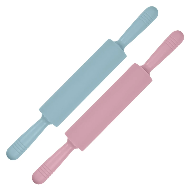 

448B Non-stick Silicone Food Grade Rolling Pin Fondant Rolling Pin DIY Kitchen Tools Dumpling Roller Cake Bakeware Tools