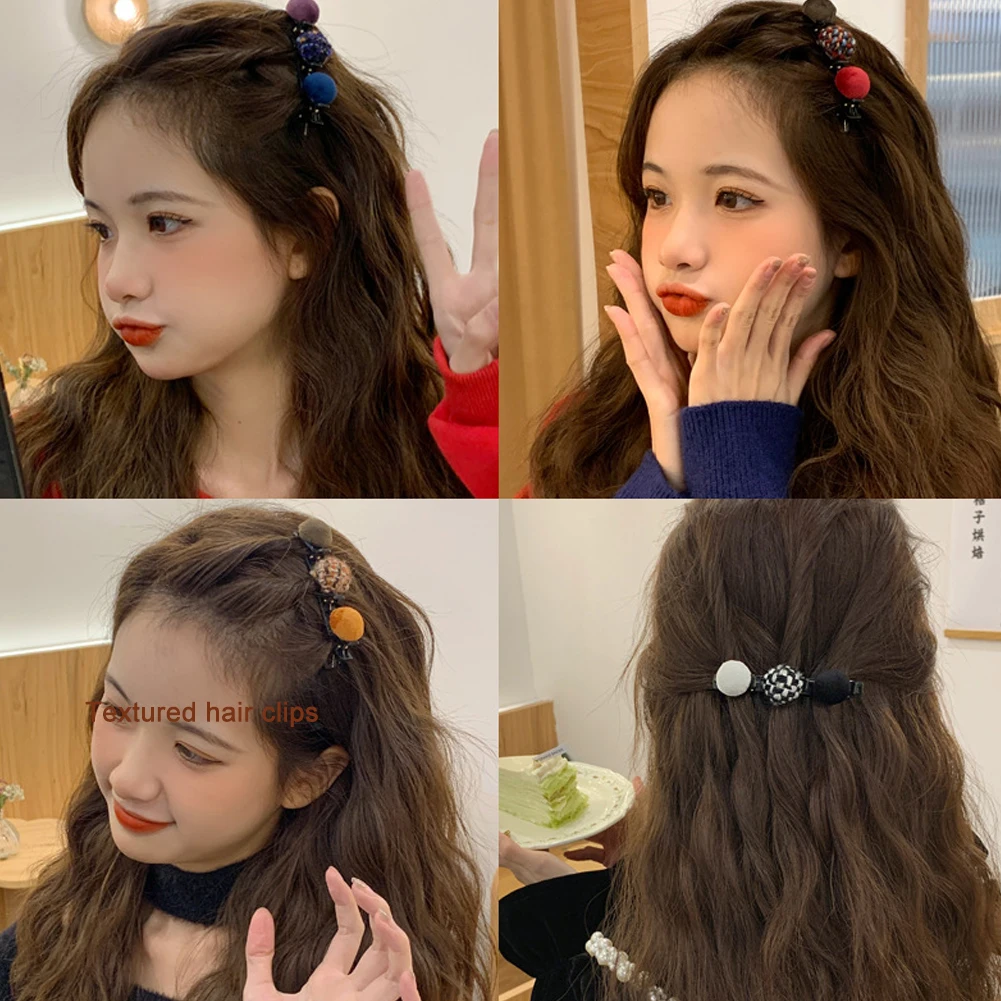

Women Vintage Colorful Bangs Fixed Creativity Hair Clips Sweet Hair Decorate Hairpin Barrettes Headband Fashion Hair Accessories
