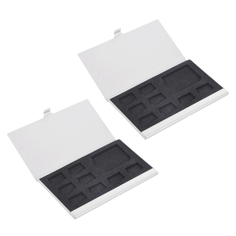 

2 шт., металлические защитные чехлы для карт памяти Micro-SD/SD