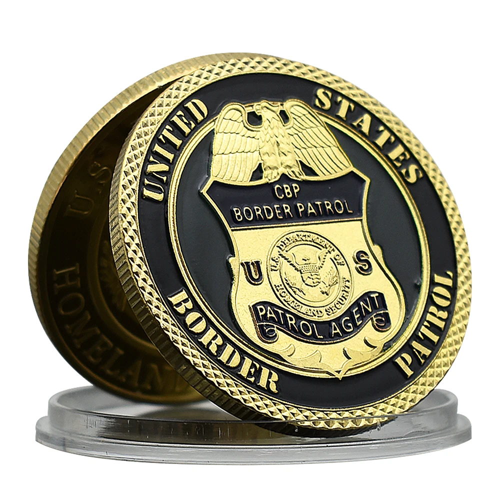 

Позолоченная монета Американского пограничного патруля
