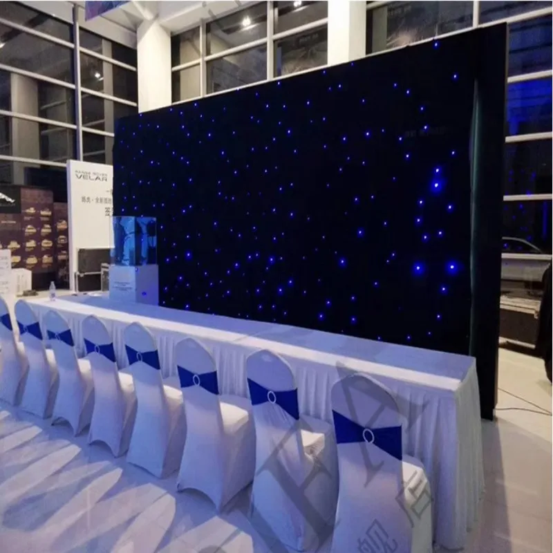 Индивидуальный сценический фон светодиодный ткань со звездами звездное небо