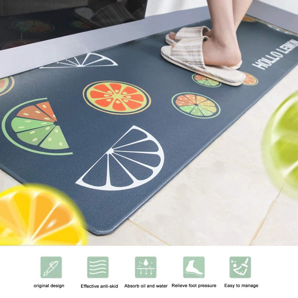 

Cute Cartoon Animal Cushioning Anti-fatigue Carpets PU Waterproof, Slip-resistant Oil-proof Kitchen Bathroom Floor Mats