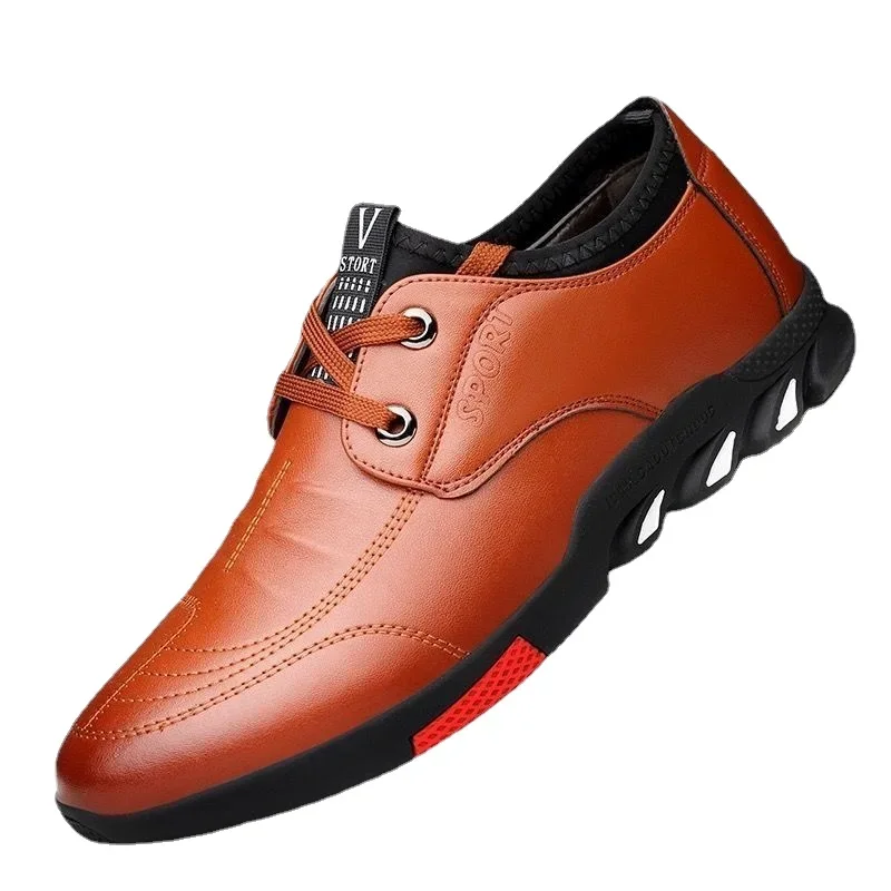 

2022 Men's Genuine Leather+Microfiber Leathe shoes 38-44 Soft Anti-slip Rubber Loafers Man Casual Leather Shoes