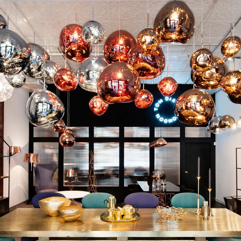 

Nordic Led Pendant Lights Lava Color Hanging Lamp Indoor Decoration PVC Pendant Lamp For Kitchen Living Room Restaurant Bar Cafe