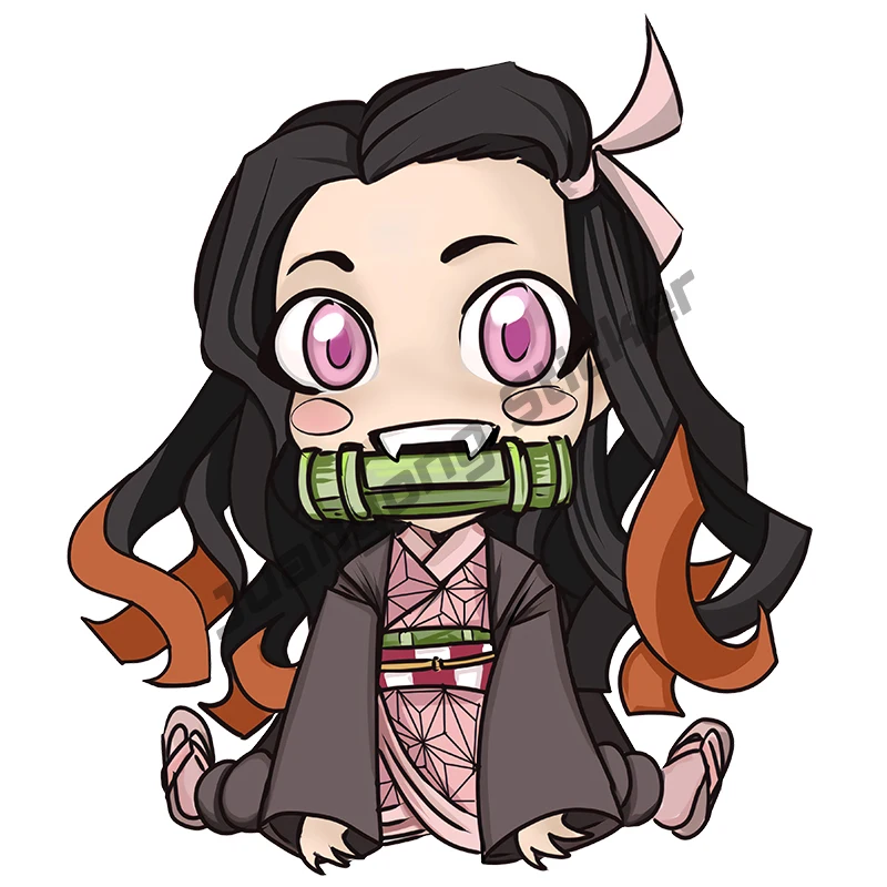 

Cute Nezuko Kamado Demon Slayer Cartoon Anime Car Sticker Vinyl Rear Windshield Trunk Sticker Accessories SUV Fine Decoration