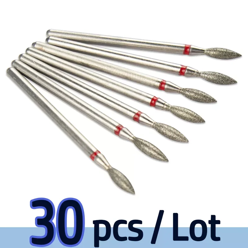 

30pcs/Lot Diamond Cutters for Manicure Nail Drill Bits Milling Cutter for Pedicure Machine Remove Gel Nails Accessories Tools