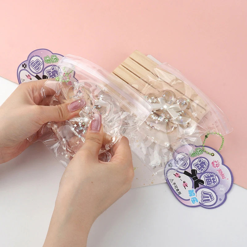 Прозрачный жемчуг бант кошачий коготь круассан сжимаемые игрушки супер мягкая