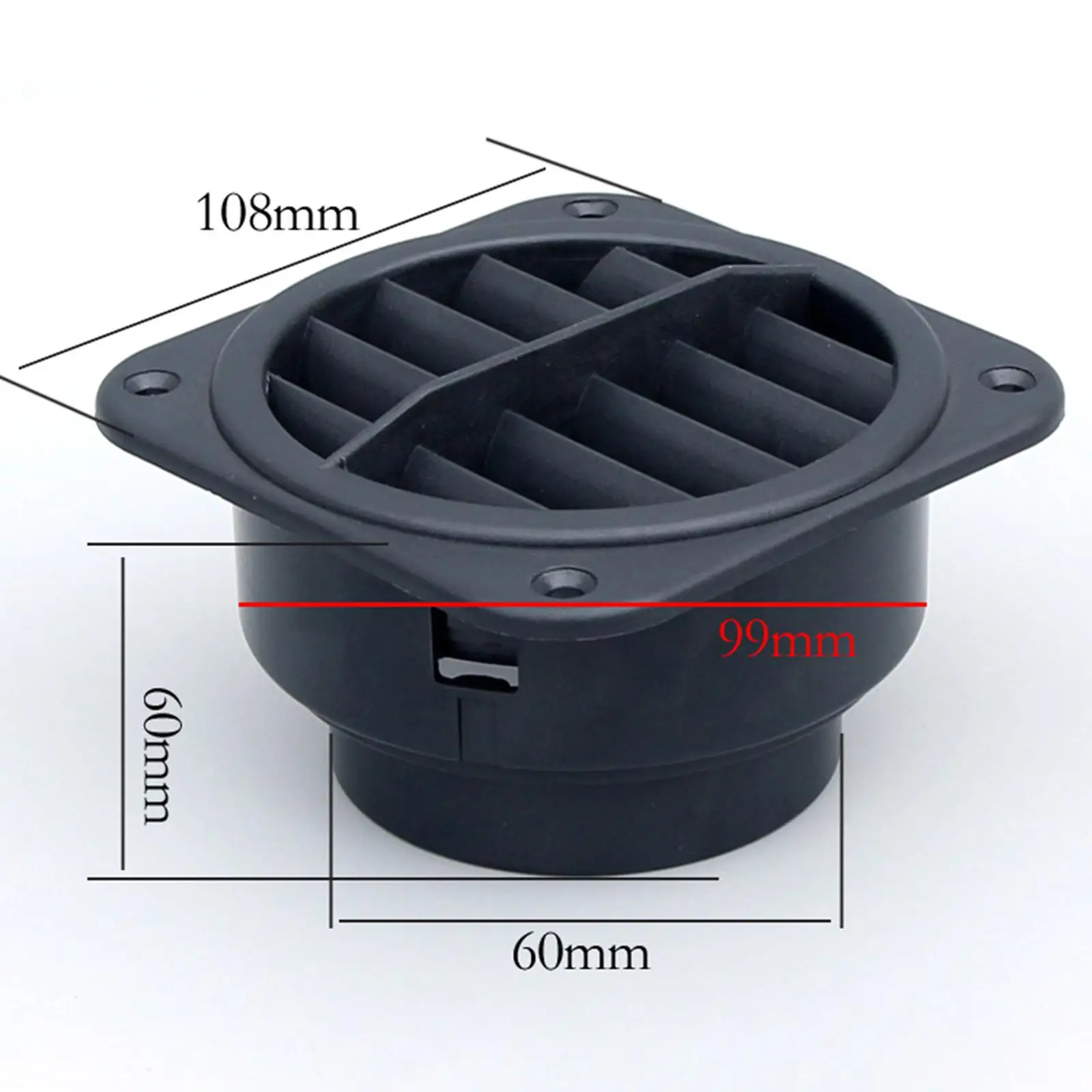 

60mm Warm Air Vent Outlet Easy Installation heat Resistant Durable for Automobile Automotive Accessory Parts Replaces