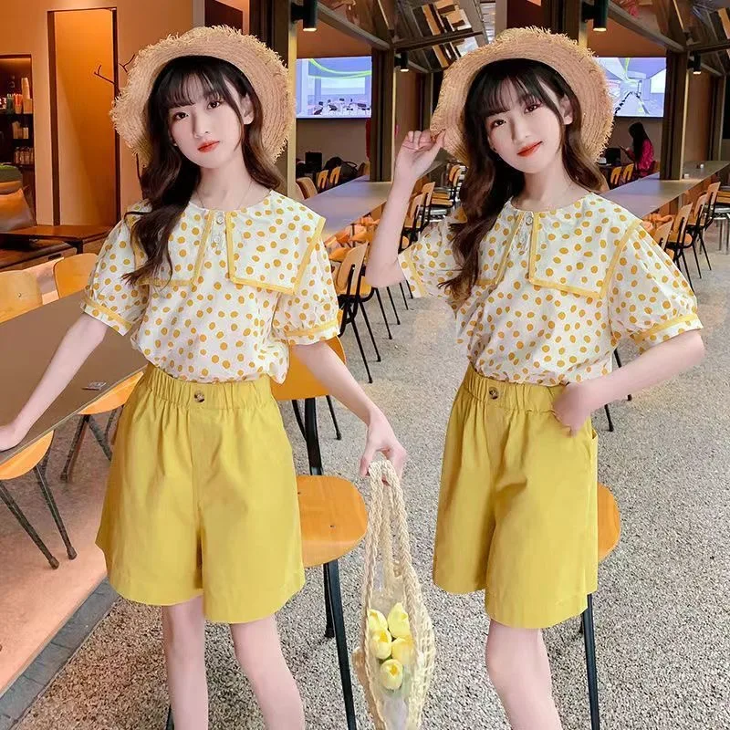 

Fashion latest pure cotton children's summer new suit