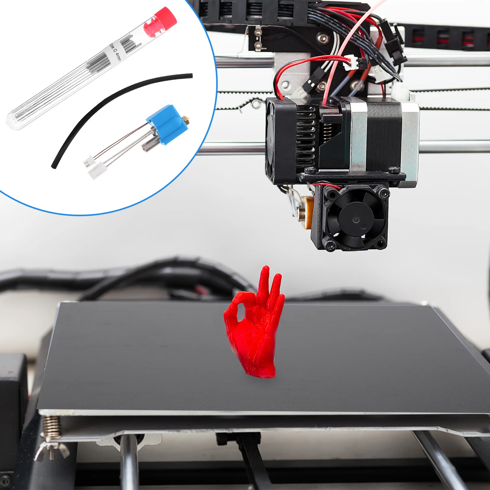 

Extruder Nozzle 3d Printer Iron Heating Block Device Kit Parts Supply Tool Spray