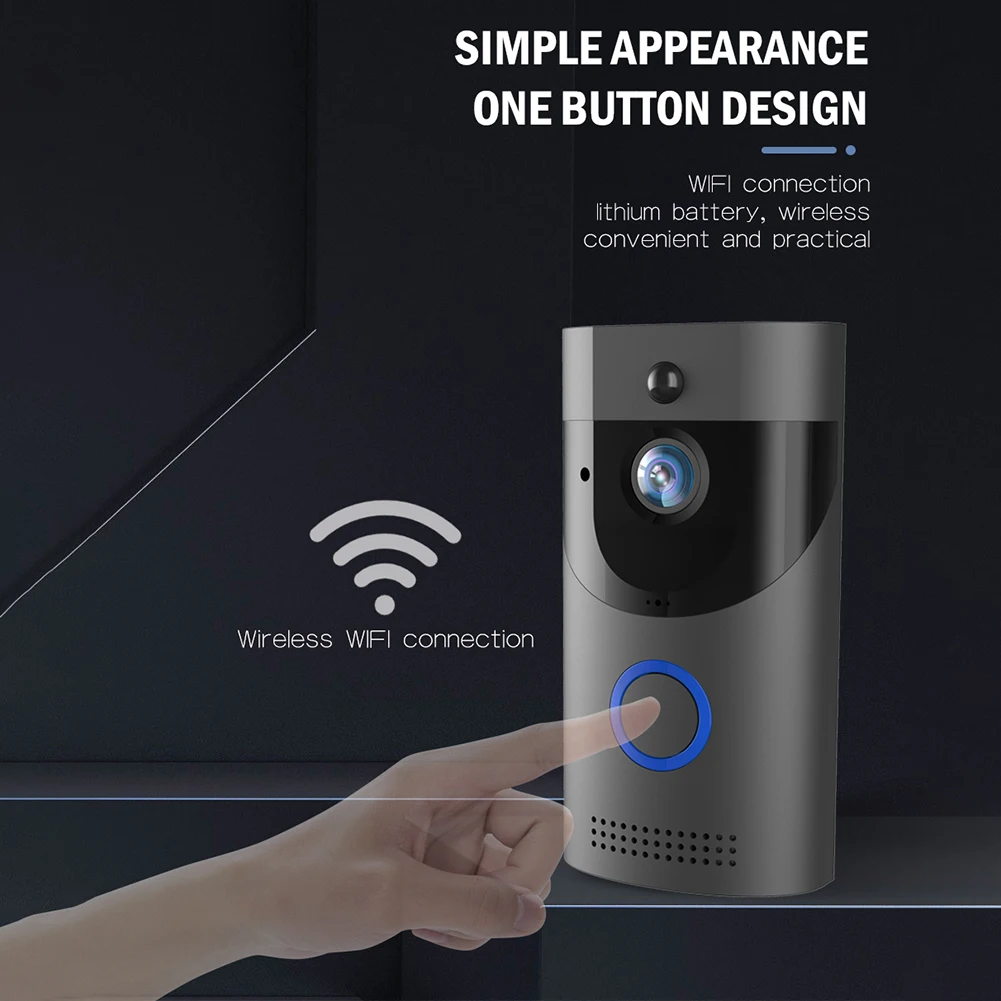 

Tuya APP Smart Video Doorbell Camera Electronic Alarm Waterproof Smart Video Doorbell Remote Monitoring Security Camera for Home