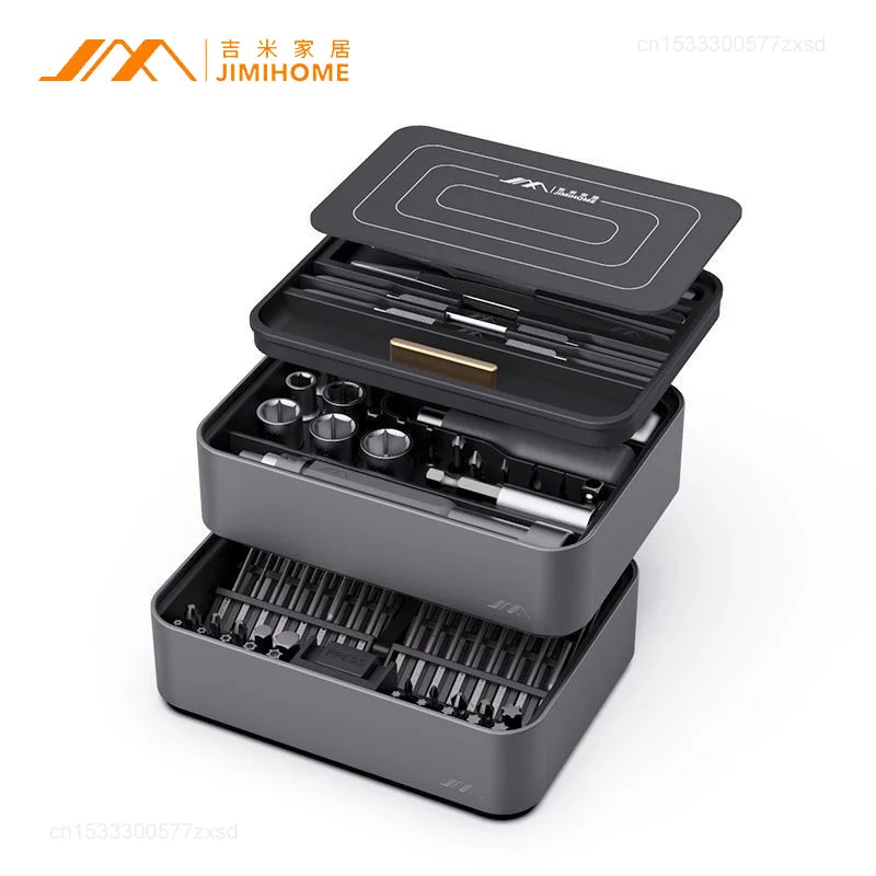 

Xiaomi JIMIHOME FM3 100 in 1 Screwdriver Kit Magnetic Bits Tweezers Extension Rod Ratchet Wrench Tools Screwdriver Set with Case