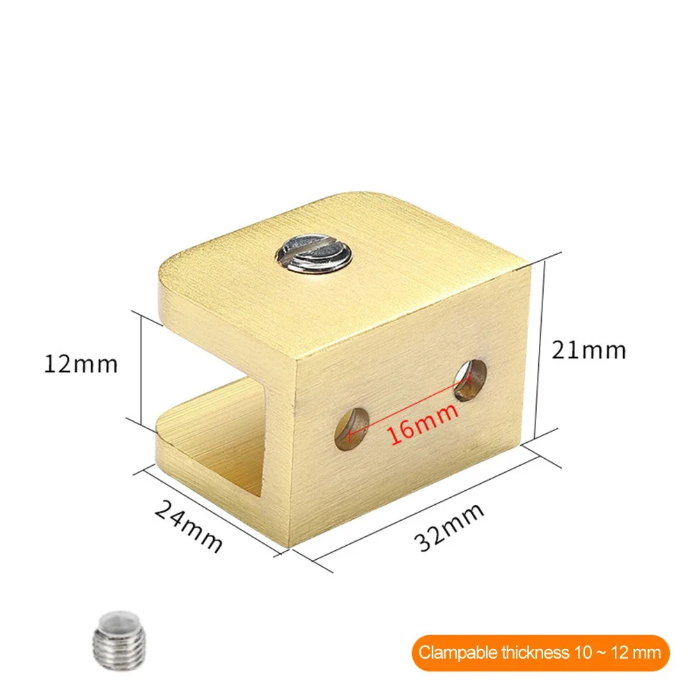 

Зажимы для стекла золотые