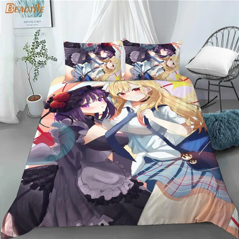 

Custom My Dress Up Darling 3 Pcs Duvet Cover Set Fashion Bedding Sets Comforter Duvet Cover Pillowcase Home Textiles 0209