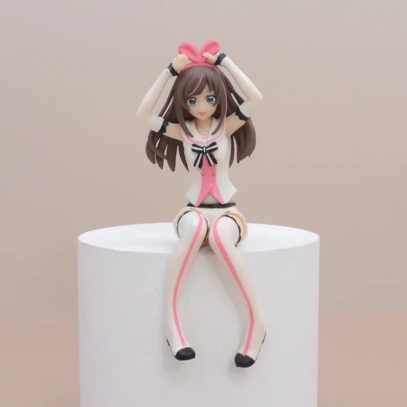 New Anime Figure Two-dimensional Girl Kizuna AI Virtual Singer Princess Costume JK Sitting Girl Doll Ornament Gift Toy Model