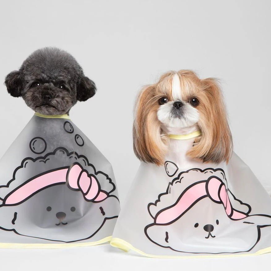 Dog Cape for Haircut Tear Stain Facial Care Waterproof Cloak Surround Clothes Cat Pet Raincoat Dog Costume Dog Raincoat