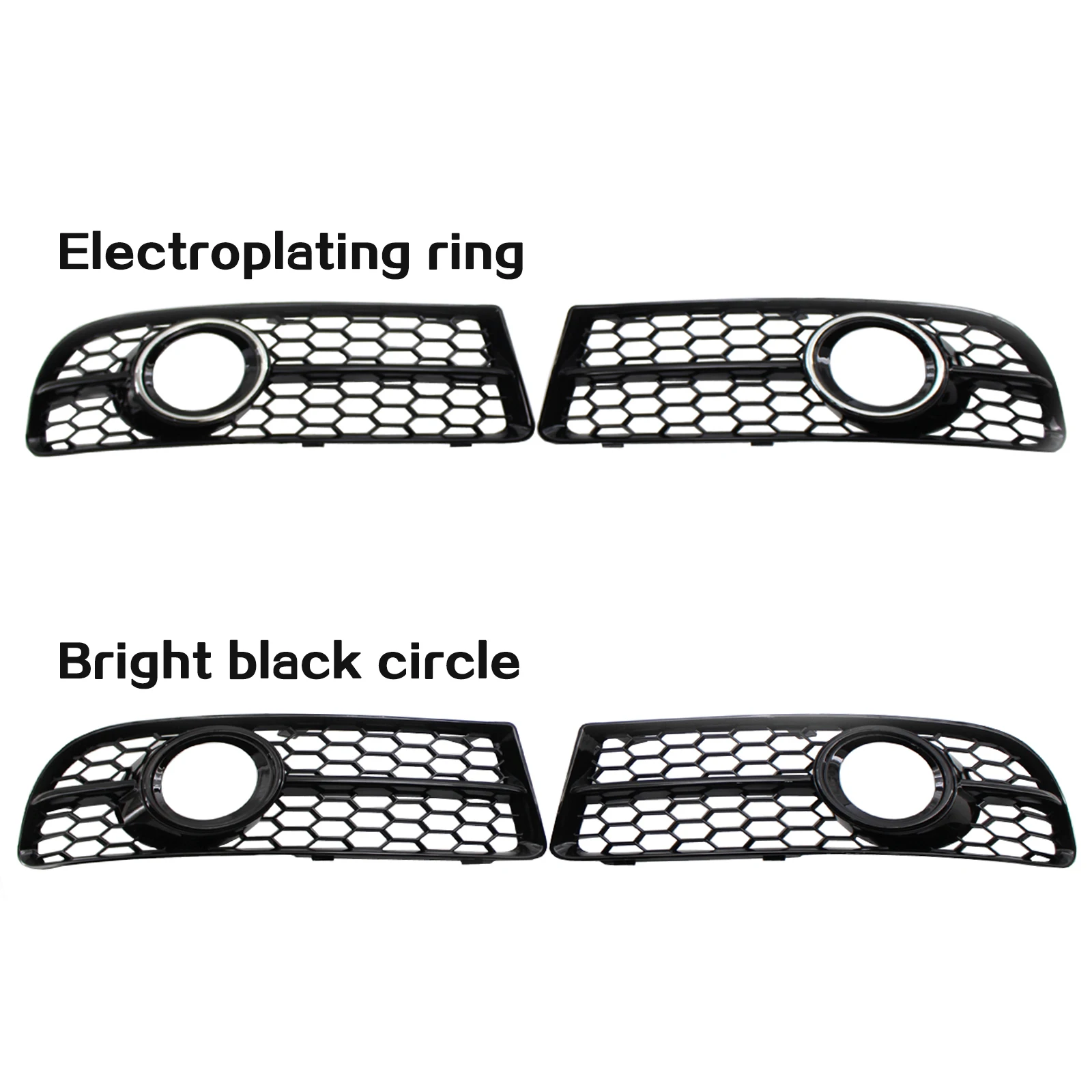 1 Pair Fog Light Grille Cover for Audi A4 B7 / S4 B7 / A4 2005-2008 Body Parts Fog Lamp Frame Automobile Accessories images - 6