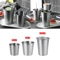 3 pcs 3070180ml stainless steel drink cup camping mug portable tea coffee beer cup for drinkware home kitchen bar accessories