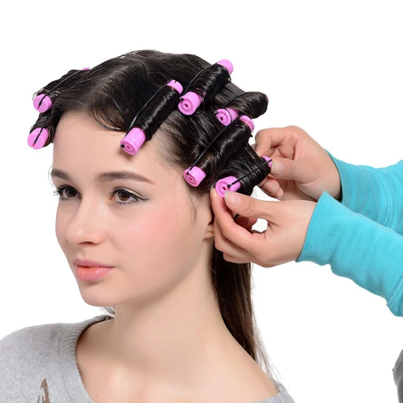 

10Pcs Perm Rods Hair Rollers With Hair Cold Wave Perm Rods Hair Curler Silky No Heat Healthy For Women Girl
