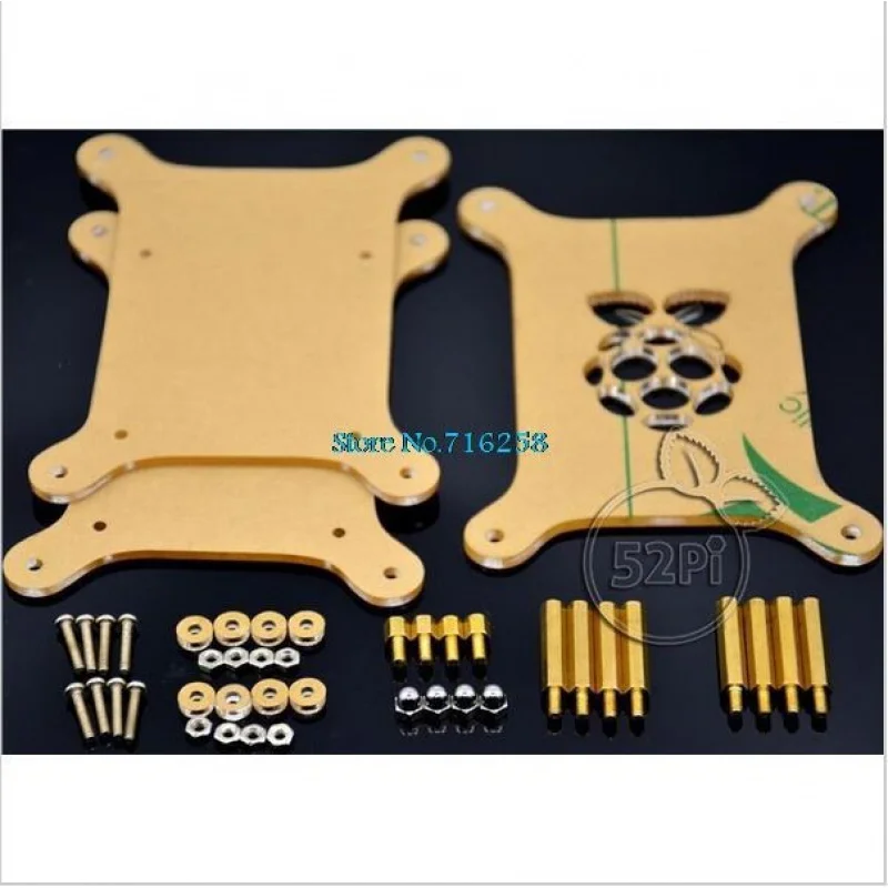 

Двухслойный прозрачный акриловый зеркальный корпус с логотипом для Raspberry Pi 2 Model B и для Raspberry Pi B plus DI