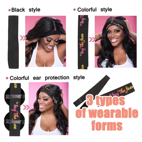 Кружевные плавильные ленты для париков на сетке с наушниками плотные эластичные ленты для париков края Детские волосы