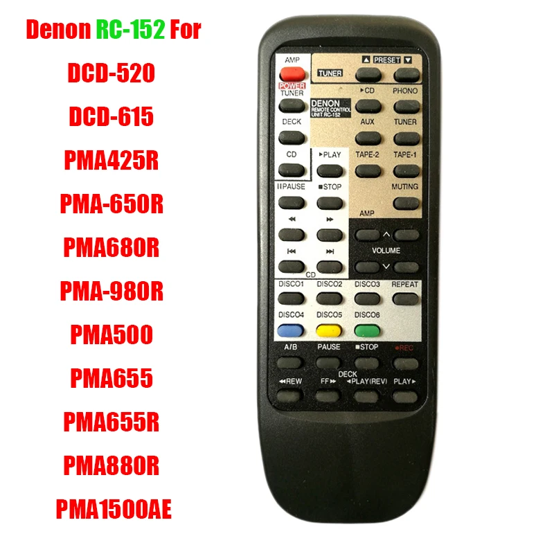

Denon RC-152 New For Denon CD AV Player DCD-520 DCD-615 PMA425R PMA-650R PMA680R PMA-980R PMA500 PMA655 PMA655R PMA880R PMA-735R