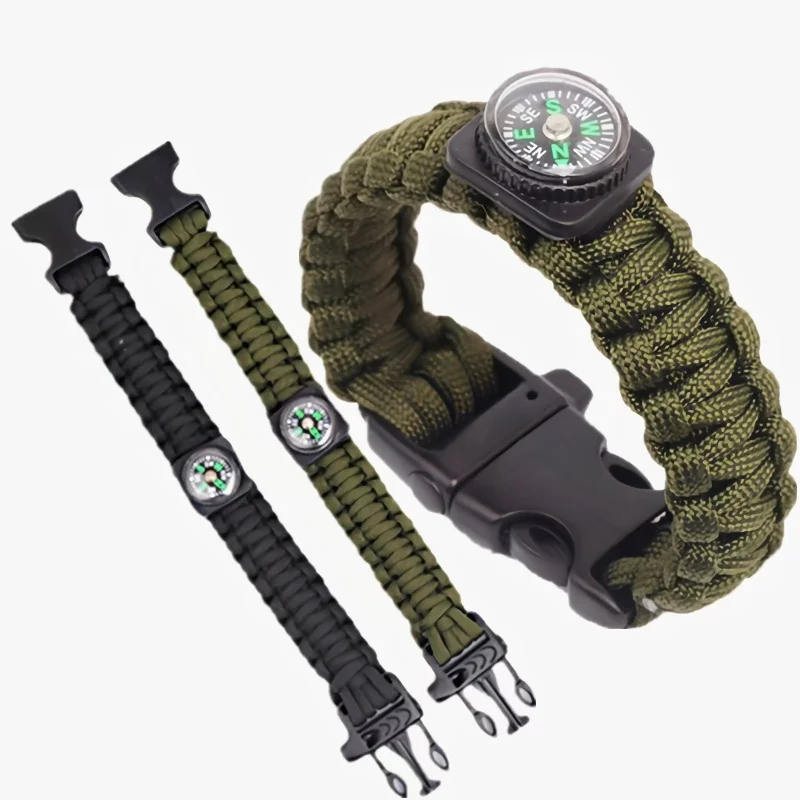 Портативный наружный браслет для кемпинга из Паракорда компас свисток выживания